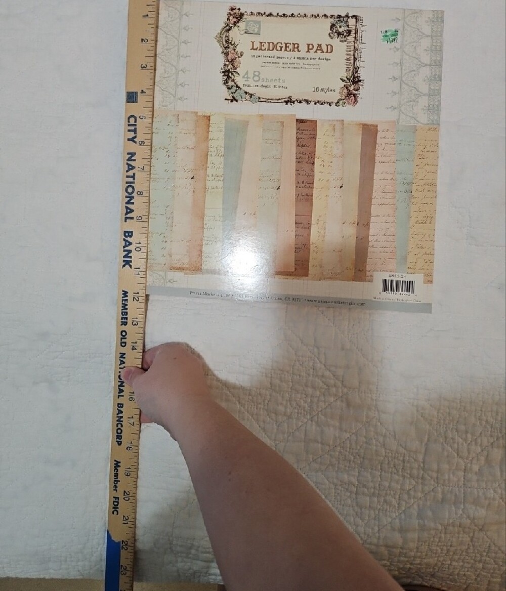 Scrapbooking Paper Prima Marketing Ledger Pad in Pastel Blue and Cream - Picture 10 of 10